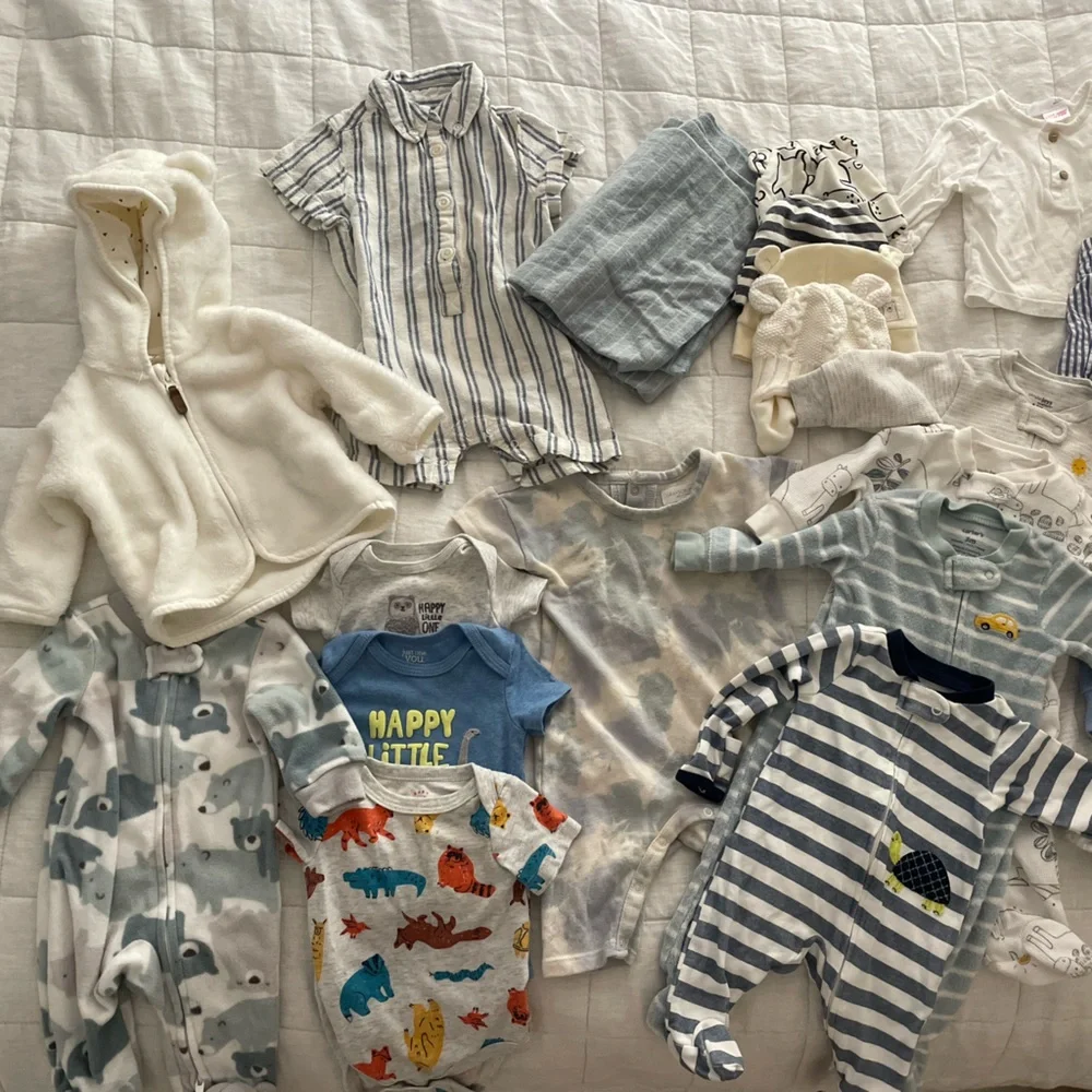 LOT of NB & 0-3 Month Baby Clothing Bundle Carter’s, Gap, Nordstrom, GUC
